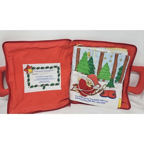 Little Rabbit's Christmas Fabric Interactive Adventure Storybook Sandvik Norway - Picture 5 of 10